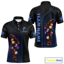 Load image into Gallery viewer, Funny DNA Wine Billiard Shirt For Men Custom Pool Team Shirts, Billiard Jersey Polo &amp; 1/4 Zip|Blue TDM5195