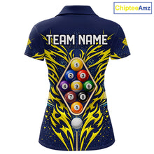 Load image into Gallery viewer, Personalized Tribal Flame 9 Ball Billiard Shirt For Women Custom 9 Ball Pool Team Jersey TDM5712