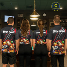 Load image into Gallery viewer, Funny Chicken Flame 8 Ball Billiard Shirt For Women Custom Billiard Team Jersey Polo &amp; 1/4 Zip TDM6068
