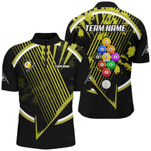 Load image into Gallery viewer, Personalized Billiard Ball 9 Tournament Sport Shirts For Men Custom Yellow 9 Ball Pool Team Jerseys TDM1814