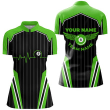 Load image into Gallery viewer, Multicolor Billiard Jerseys Custom Women Quarter-Zip Shirts, Billiard Tournament Team Shirts TDM2498