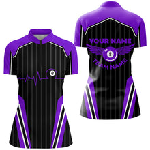 Load image into Gallery viewer, Multicolor Billiard Jerseys Custom Women Quarter-Zip Shirts, Billiard Tournament Team Shirts TDM2498