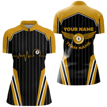 Load image into Gallery viewer, Multicolor Billiard Jerseys Custom Women Quarter-Zip Shirts, Billiard Tournament Team Shirts TDM2498