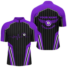 Load image into Gallery viewer, Multicolor Billiard Jersey For Men Custom Billiard 1/4 Zip Shirts, Billiard Tournament Team Shirts TDM2498