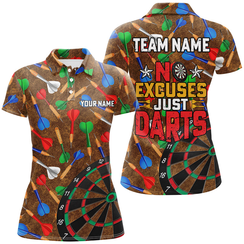 No Excuses Just Darts Custom Colorful Arrow Dart Shirts, Funny Dart Shirts For Women Dart Jerseys TDM2733