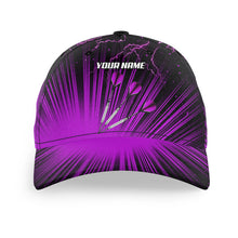 Load image into Gallery viewer, Purple Dart Arrow Lightning Custom 3D Printed Darts Baseball Caps, Personalized Darts Hat Gifts TDM2974
