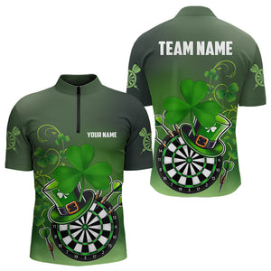 Green Luckiest Shamrock 3D Dartboard Men Dart Shirts Custom St Patrick Day Dart Shirts Team Jerseys TDM3570