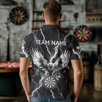 Personalized Black White Darts Arrow Thunder Lightning Dart Shirt For Men Custom Eagle Dart Jerseys TDM3730