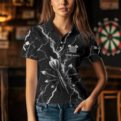Personalized Black White Darts Arrow Thunder Lightning Dart Shirt For Women Custom Eagle Dart Jerseys TDM3730
