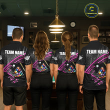Load image into Gallery viewer, Personalized Billiard Shirts For Men Custom 8 Ball Pool Team Jersey Polo &amp; Quarter Zip | Pink TDM6339