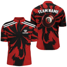 Load image into Gallery viewer, Personalized Funny Storm Red 8 Ball Pool Men Billiard Shirts Custom Unique Team Billiard Jerseys TDM2019