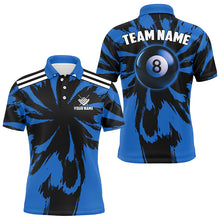 Load image into Gallery viewer, Personalized Funny Storm Blue 8 Ball Pool Men Billiard Shirts Custom Unique Team Billiard Jerseys TDM2020