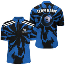 Load image into Gallery viewer, Personalized Funny Storm Blue 8 Ball Pool Men Billiard Shirts Custom Unique Team Billiard Jerseys TDM2020