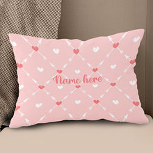 Load image into Gallery viewer, Archery Arrows Custom Name Pink Throw Pillow Best Valentine Pillow Gifts TDM0912