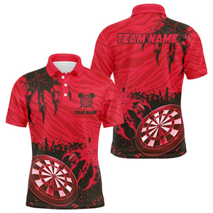 Funny Claw Dartboard Red 3D Printed Men Darts Polo Shirts Customized Team League Darts Shirts TDM1458