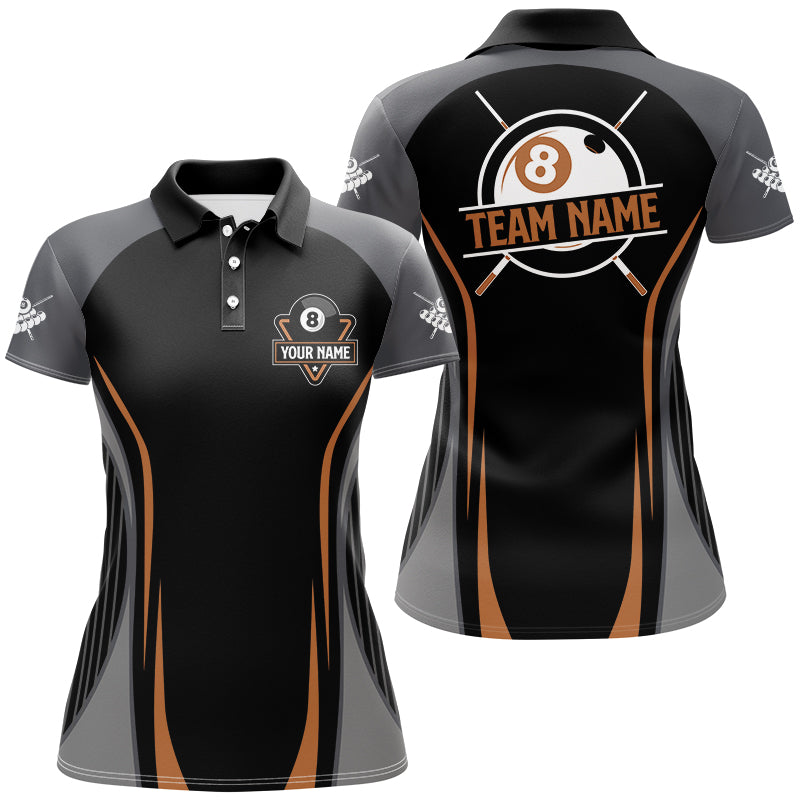 Personalized 8 Ball Pool Billiard Polo & Quarter-Zip For Women, Best Billiard Team Shirt Pool Jerseys TDM2998