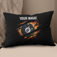 Load image into Gallery viewer, 8 Ball Pool Fire 3D Printed Billiard Pillow Custom Unique Throw Pillow TDM0744
