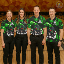 Load image into Gallery viewer, Personalized St Patrick Day Bowling Shirt For Men, Funny Shamrock Luckiest Bowling Team Jersey TDM5746