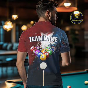 Personalized Grunge Texas Flag Billiard Shirt For Men Custom Patriotic Pool Team Jerseys TDM4201