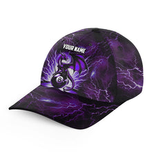 Load image into Gallery viewer, Lightning Thunder Dragon Purple 8 Ball Billiard Hats Custom 3D Printed Billiard Baseball Cap TDM2249