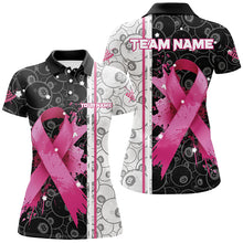 Load image into Gallery viewer, Pink Ribbon Breast Cancer Billiard Shirts For Women Custom Grunge Breast Cancer Pool Cue Jerseys TDM2516