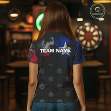 Load image into Gallery viewer, Personalized Texas Flag Smoke Darts Shirt For Women Custom Texas Darts Team Jersey Polo &amp; 1/4 Zip TDM5488