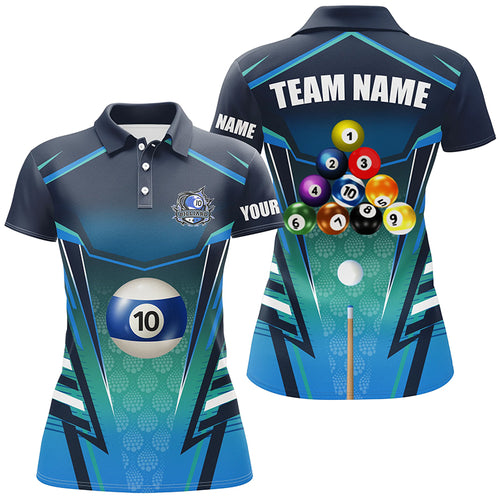 10 Ball Pool Billiard Jerseys Custom Polo Shirts For Women Best Uniform Billiard Team Shirts TDM0926