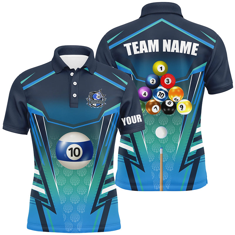 10 Ball Pool Billiard Jerseys Custom Polo Shirts For Men Best Uniform Billiard Team Shirts TDM0926