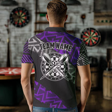 Load image into Gallery viewer, Custom Darts Shirts For Men Personalized Zig-Zag Pattern Dart Jerseys, Cool Dart Shirts |Blue TDM3444