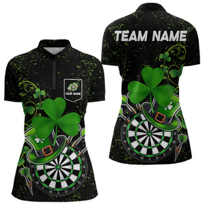 Luckiest Shamrock Grunge Dart Shirts For Women Custom Patrick Day Dart Jersey TDM3591