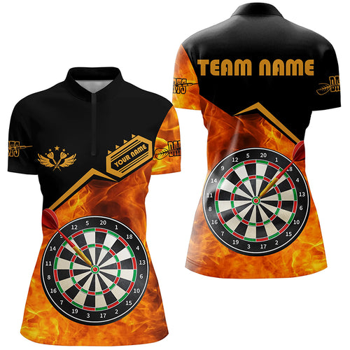 Personalized Darts Fire 3D Printed Women Darts Quarter-Zip Shirts Darts Board Jerseys Attire TDM1472