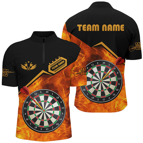 Personalized Darts Fire 3D Printed Men Darts Quarter-Zip Shirts Darts Board Jerseys Attire TDM1472