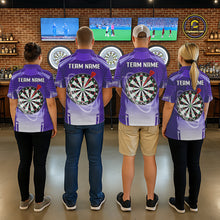 Load image into Gallery viewer, Purple Dartboard Lights Custom Darts Polo &amp; Quarter Zip For Women, Personalized 3D Darts Team Jersey TDM5499