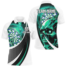 Load image into Gallery viewer, Personalized Turquoise Dartboard 3D Printed Skull Darts Shirts For Men Team League Darts Jerseys TDM2263