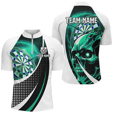 Load image into Gallery viewer, Personalized Turquoise Dartboard 3D Printed Skull Darts Shirts For Men Team League Darts Jerseys TDM2263