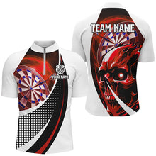 Load image into Gallery viewer, Personalized Red Dartboard 3D Printed Skull Darts Shirts For Men Custom Team League Darts Jerseys TDM2264