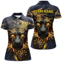 Load image into Gallery viewer, Darts Storm Panther 3D Printed Darts Shirts For Women Custom Darts League Team Jerseys |Yellow TDM2535