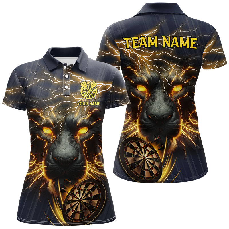 Darts Storm Panther 3D Printed Darts Shirts For Women Custom Darts League Team Jerseys |Yellow TDM2535