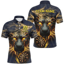 Load image into Gallery viewer, Darts Storm Panther 3D Printed Darts Shirts For Men Custom Darts League Team Jerseys |Yellow TDM2535