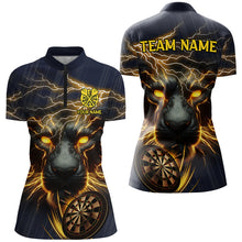 Load image into Gallery viewer, Darts Storm Panther 3D Printed Darts Shirts For Women Custom Darts League Team Jerseys |Yellow TDM2535
