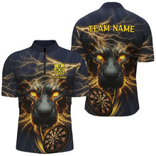 Load image into Gallery viewer, Darts Storm Panther 3D Printed Darts Shirts For Men Custom Darts League Team Jerseys |Yellow TDM2535