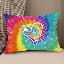 Load image into Gallery viewer, Personalized Billiards Heart Colorful Tie Dye Full Printing Throw Pillow TDM0760