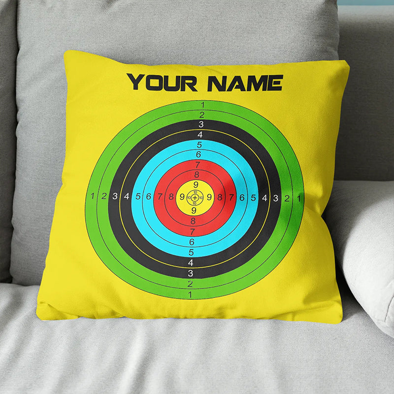 Archery 3d Target Custom Lime Green Archery, Best Archery Throw Pillows TDM0762