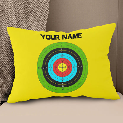 Archery 3d Target Custom Lime Green Archery, Best Archery Throw Pillows TDM0762