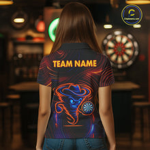 Load image into Gallery viewer, Funny Neon Tornado Darts Polo &amp; Quarter Zip For Women Custom Darts Team Jersey, Darts Outfit TDM5505