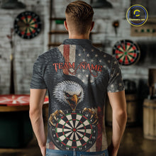 Load image into Gallery viewer, Personalized Vintage American Flag Eagle Darts Shirt For Men Custom Patriotic Darts Team Jerseys TDM5757