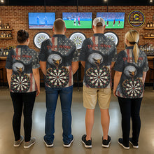Load image into Gallery viewer, Personalized Vintage American Flag Eagle Darts Shirt For Men Custom Patriotic Darts Team Jerseys TDM5757