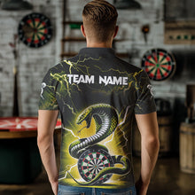 Load image into Gallery viewer, Thunder Lightning Custom Cobra Snake Yellow Men Dart Shirts Best Dart Jerseys Dart Team Shirts TDM3605