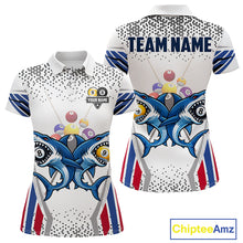 Load image into Gallery viewer, Funny Shark 8 Ball &amp; 9 Ball Pool Billiard Shirt For Women Custom Billiard Team Jersey Polo &amp; 1/4 Zip TDM5965