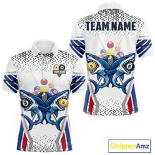 Load image into Gallery viewer, Funny Shark 8 Ball &amp; 9 Ball Pool Billiard Shirt For Men Custom Billiard Team Jersey Polo &amp; 1/4 Zip TDM5965